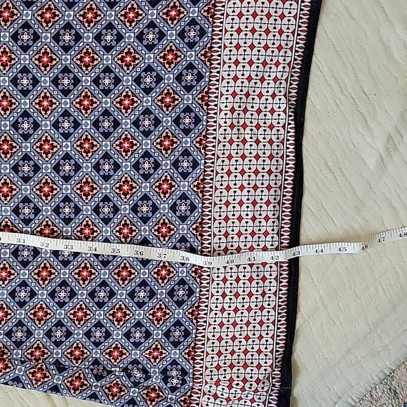 Max Studio Women's Blue and Red Romantic A-Line Long Maxi Skirt Size M - Picture 3 of 6